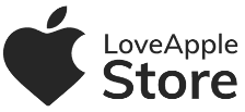 Love apple store logo black