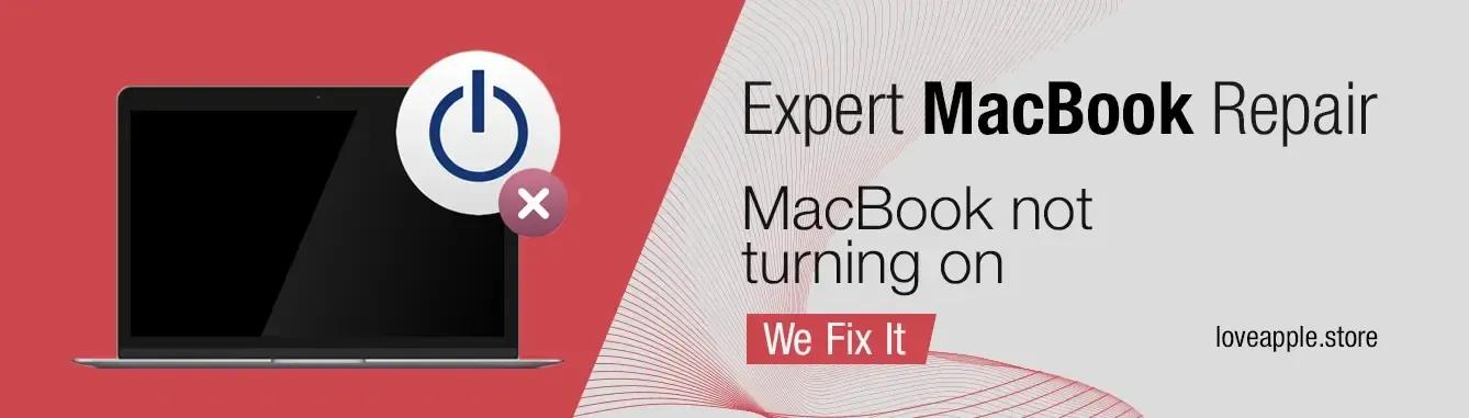 love apple store macbook repair service ad banner